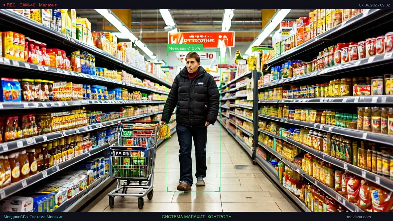 Детекция брошенных продуктов с помощью видеоаналитики Малахит